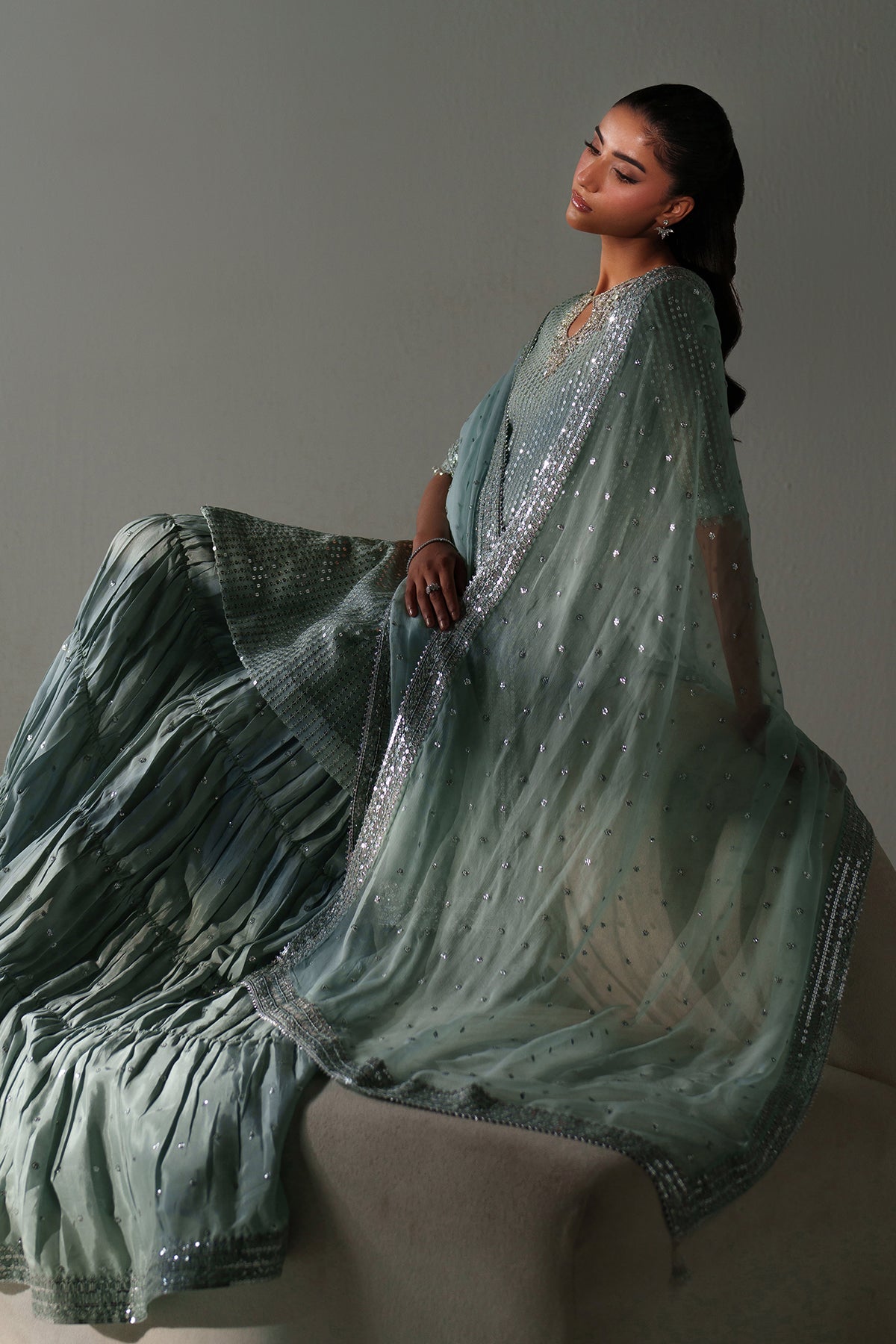 EMBROIDERED CHIFFON UF-4389