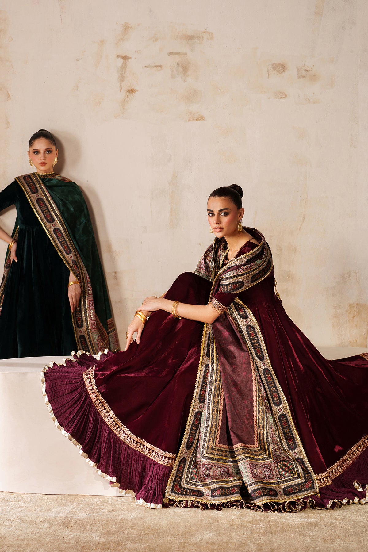 EMBROIDERED VELVET PR-1207