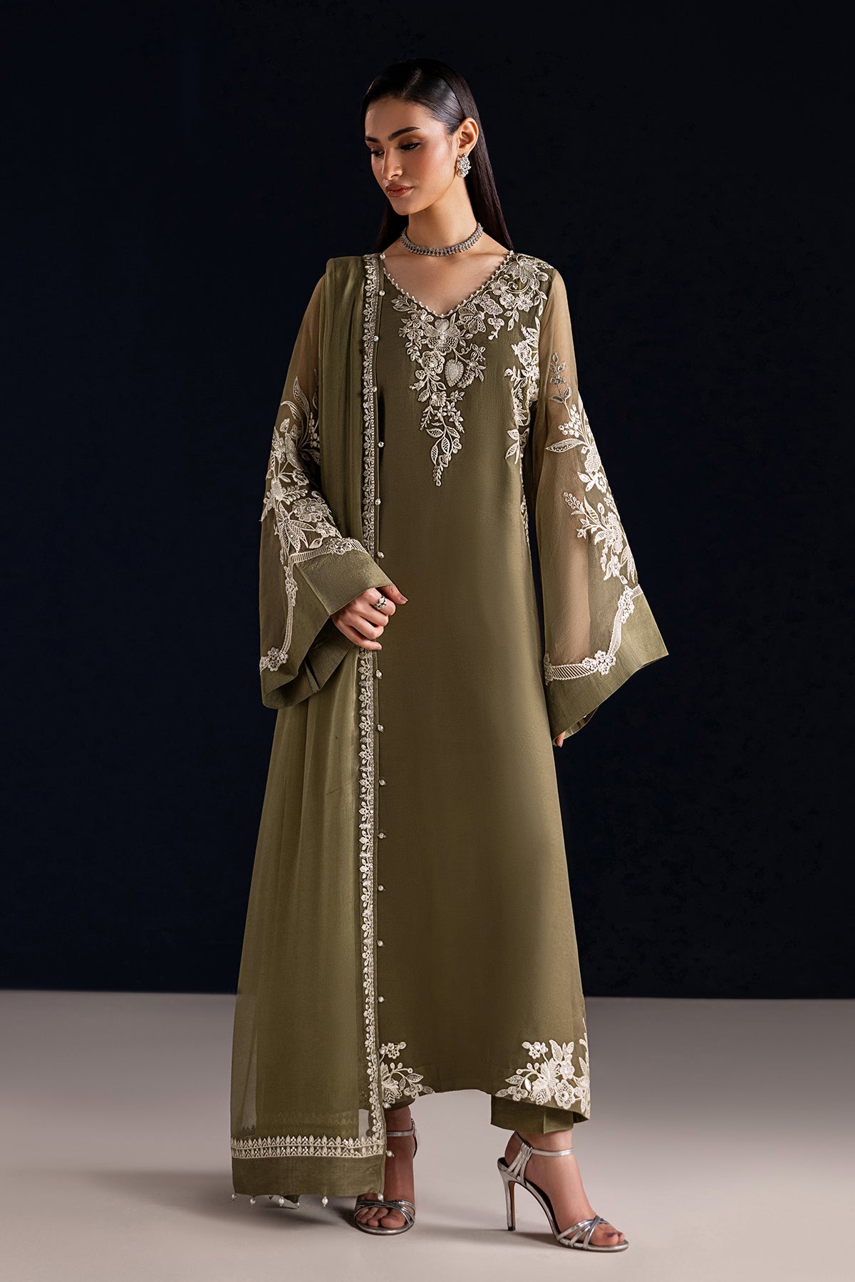 EMBROIDERED CHIFFON PR-1323