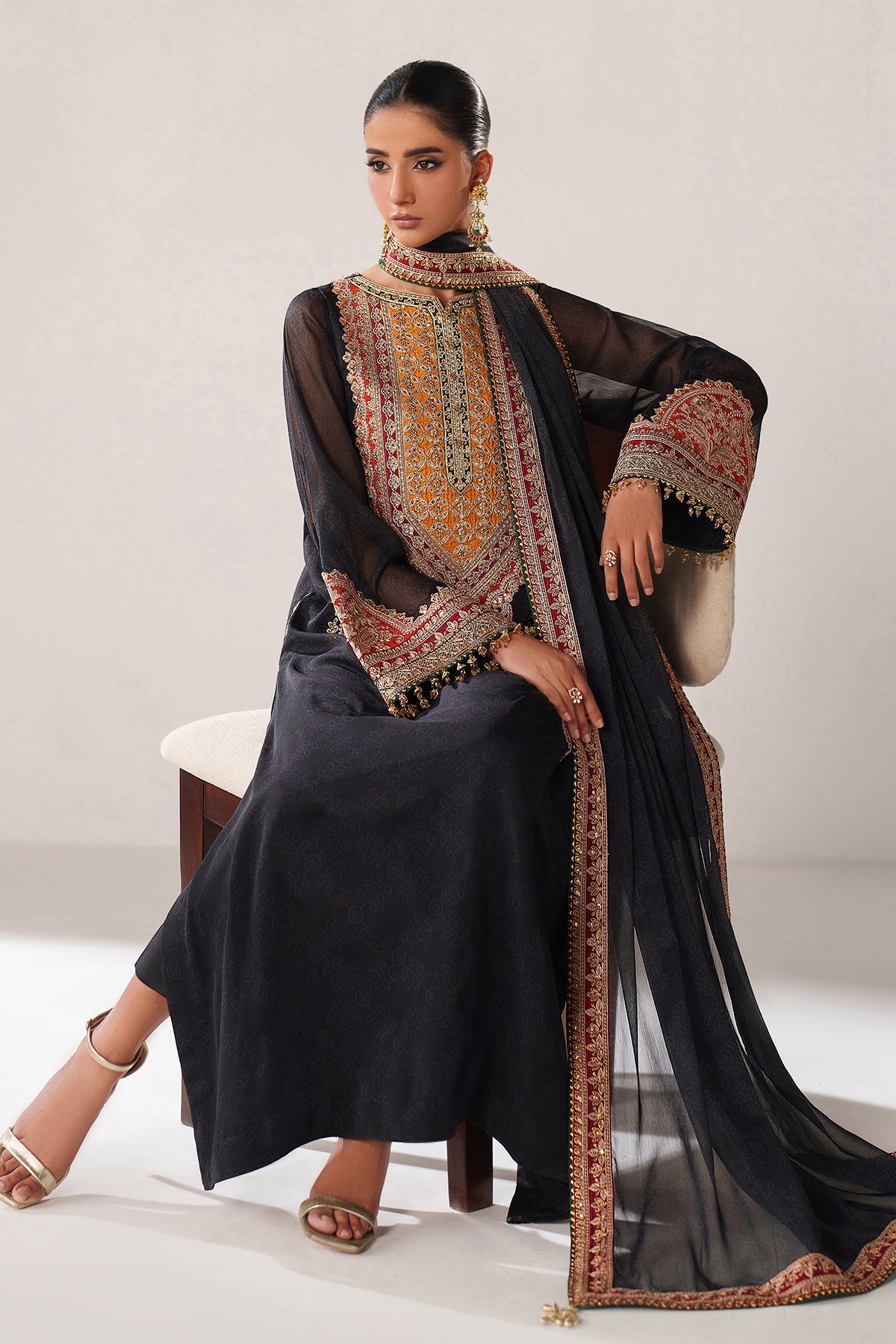EMBROIDERED CHIFFON PR-1246