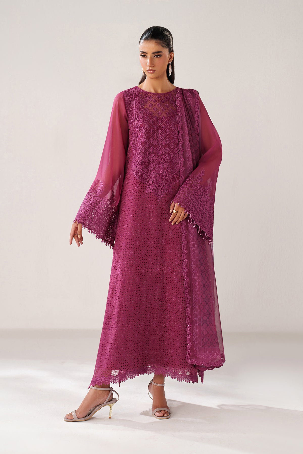 EMBROIDERED CHIFFON PR-1242