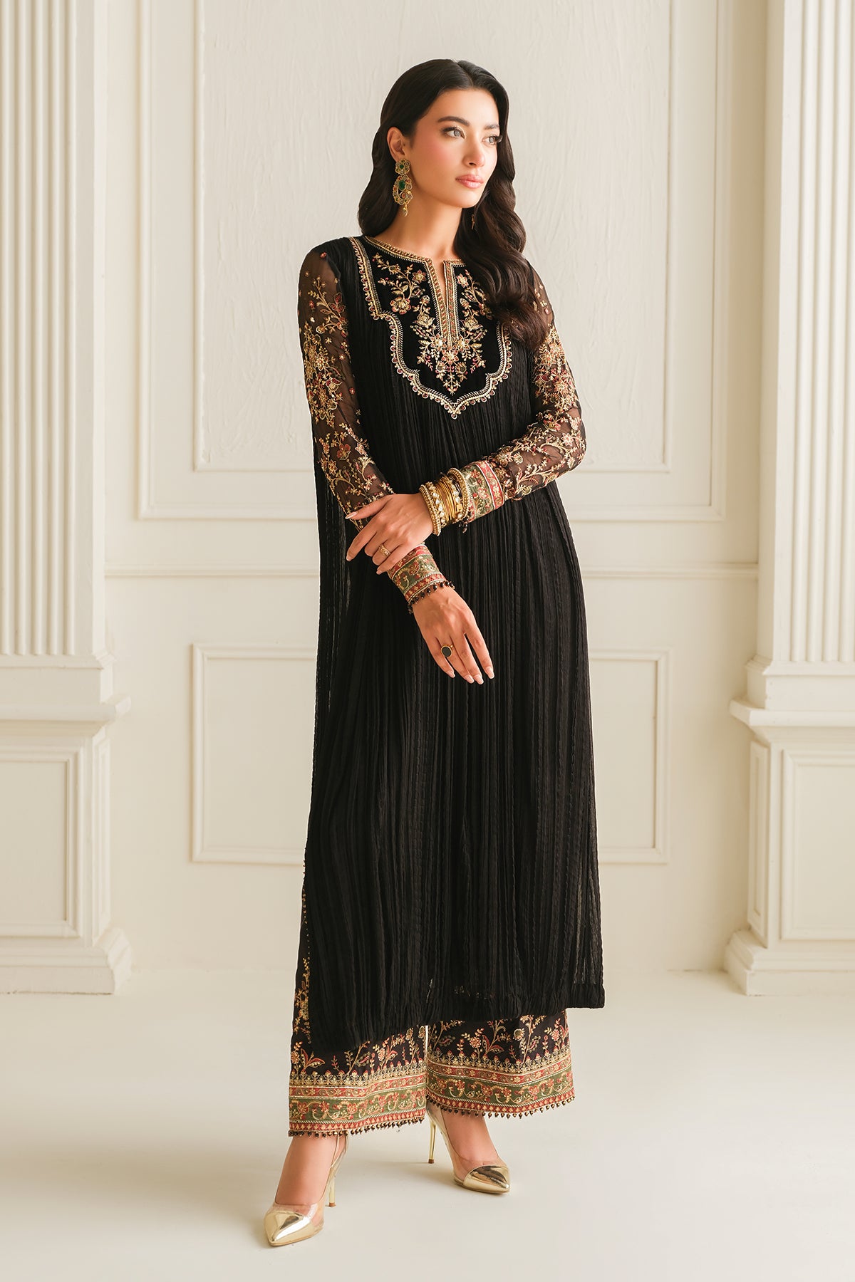 EMBROIDERED CHIFFON PR-1014