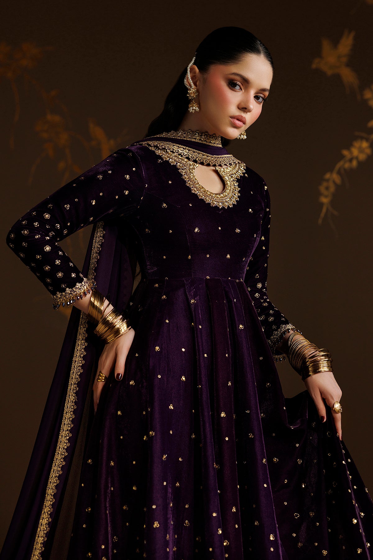 EMBROIDERED VELVET SF-4628