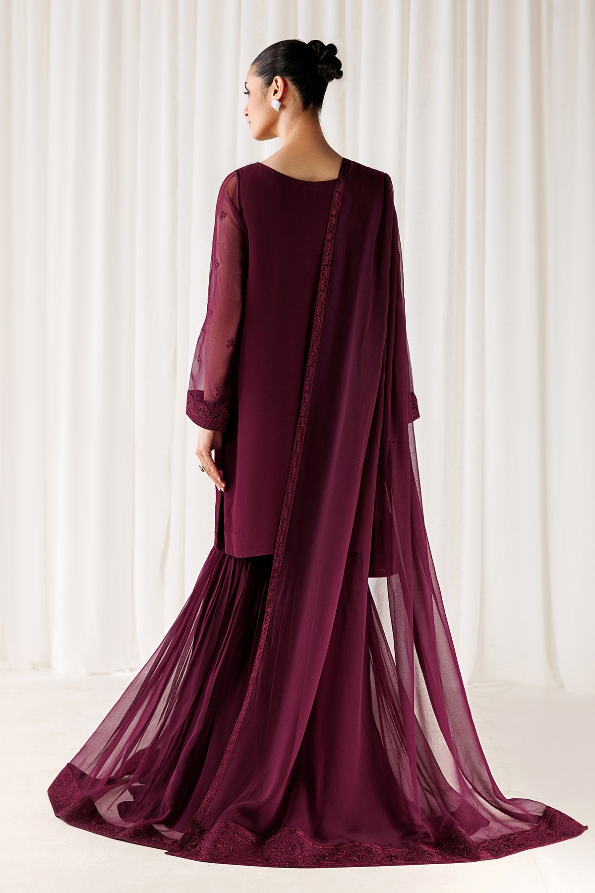 EMBROIDERED CHIFFON EN-1312