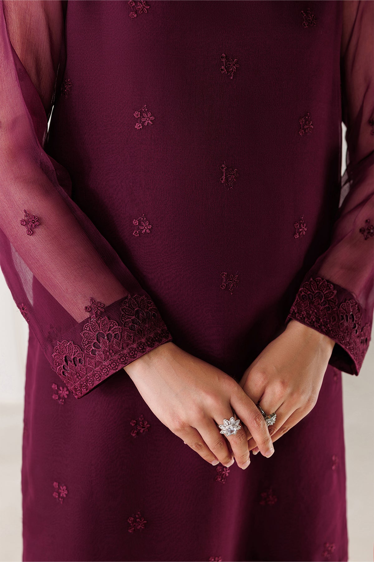 EMBROIDERED CHIFFON EN-1312