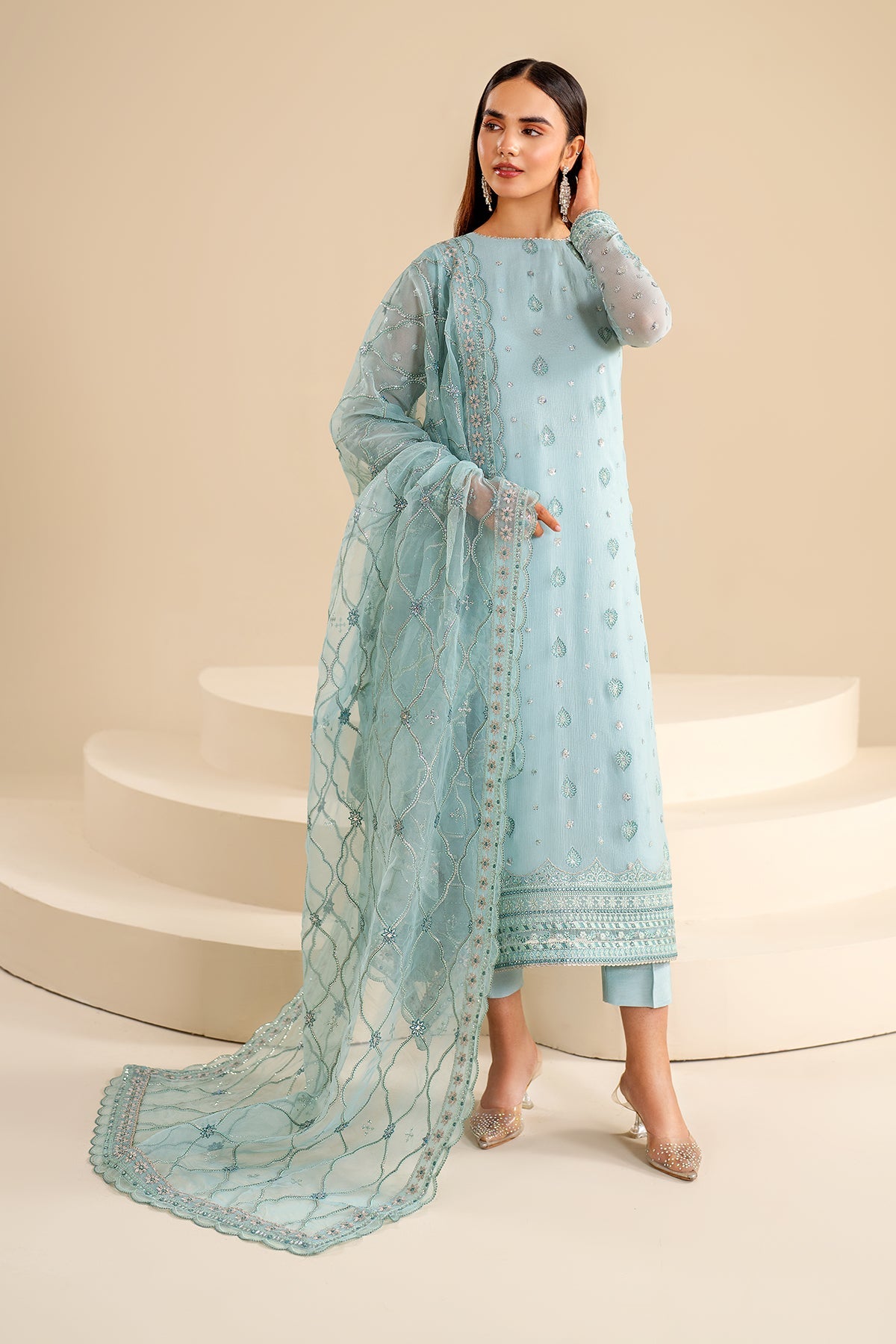 EMBROIDERED CHIFFON SF-624