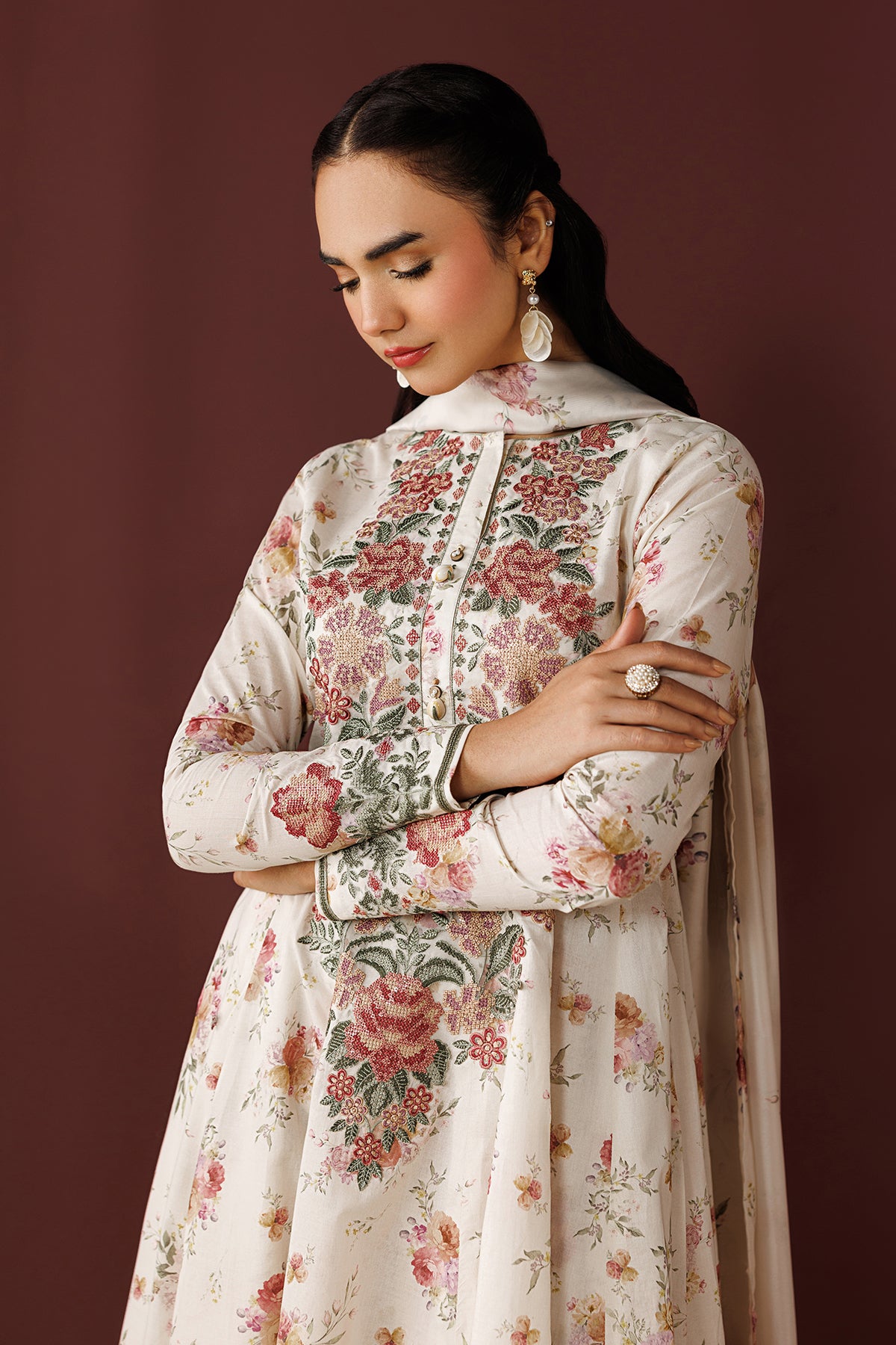 EMBROIDERED PRINTED LAWN PR-1261
