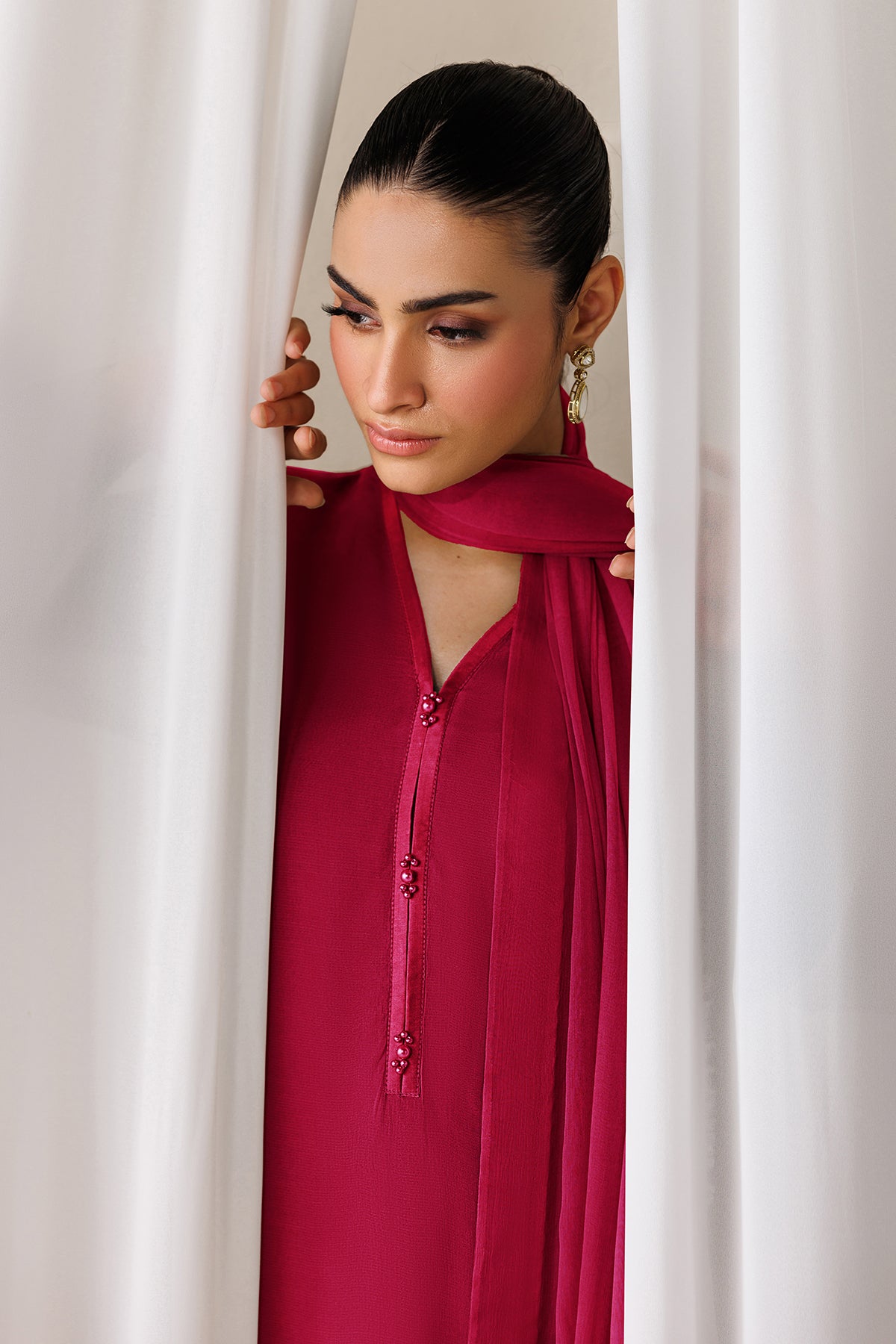 EMBROIDERED CHIFFON EN-1304