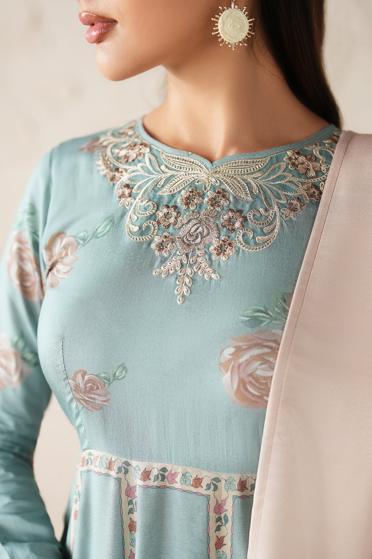 EMBROIDERED PRINTED VISCOSE PR-1200