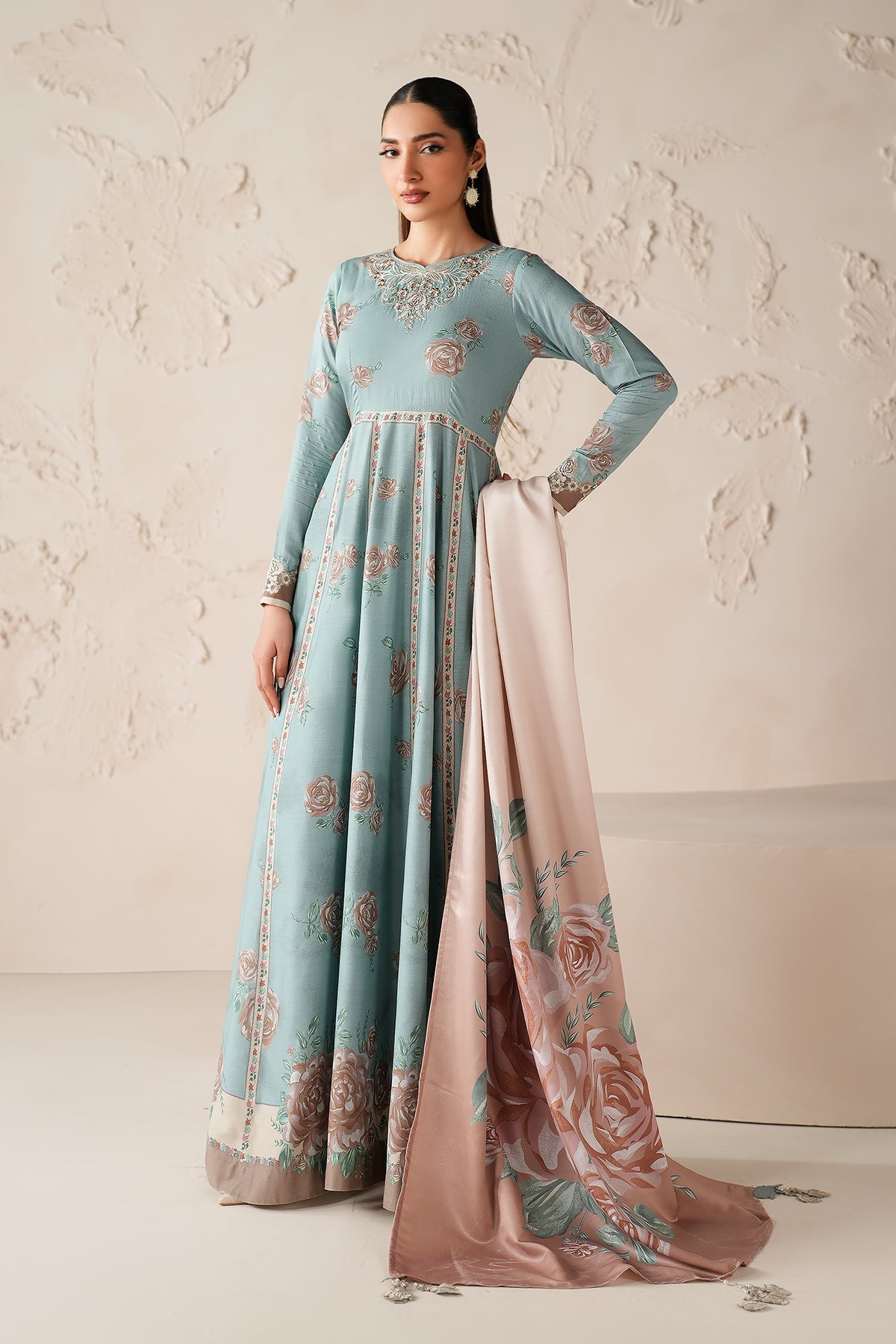 EMBROIDERED PRINTED VISCOSE PR-1200