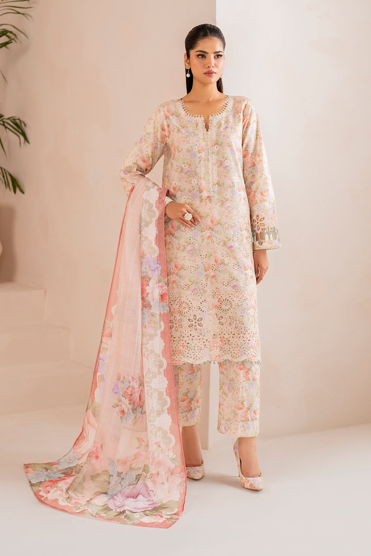 EMBROIDERED PRINTED LAWN SF-718