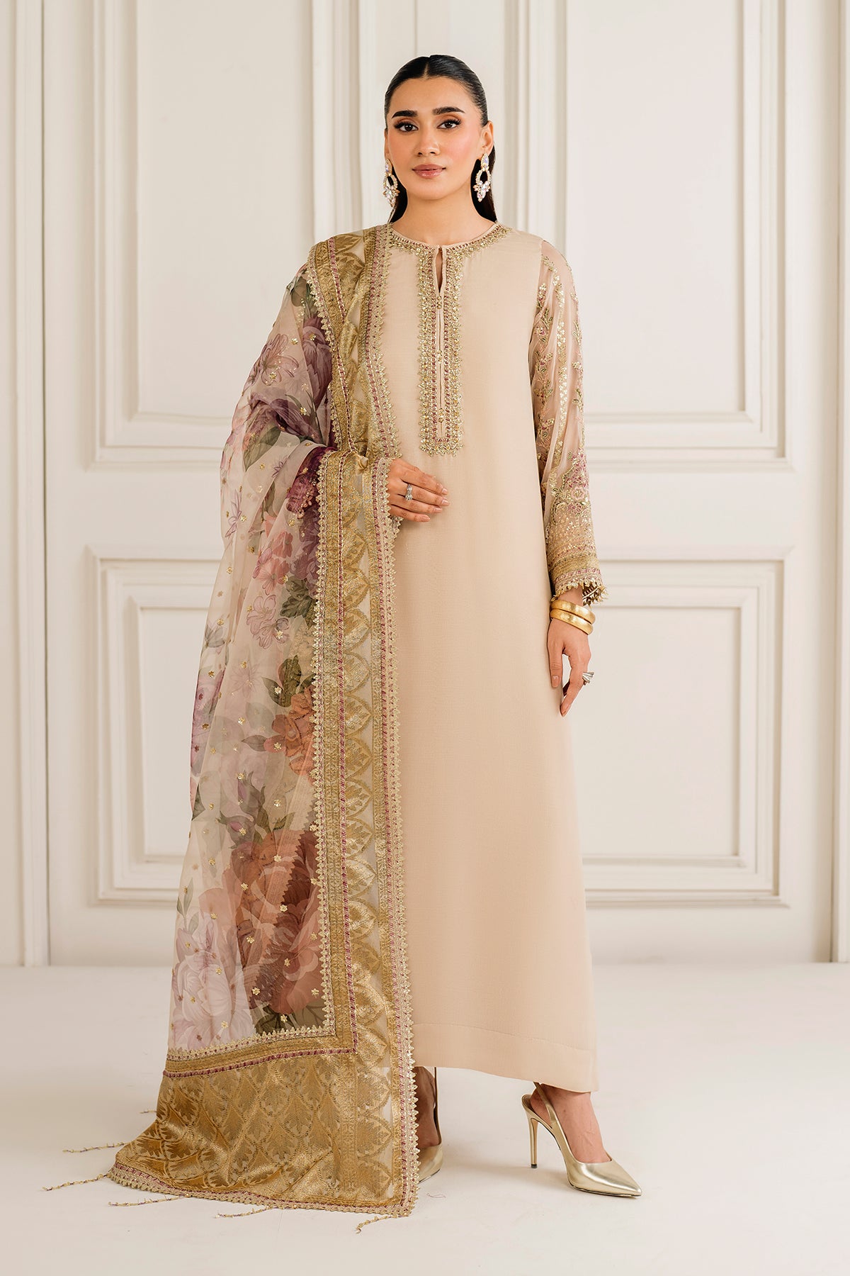 EMBROIDERED CHIFFON PR-1137