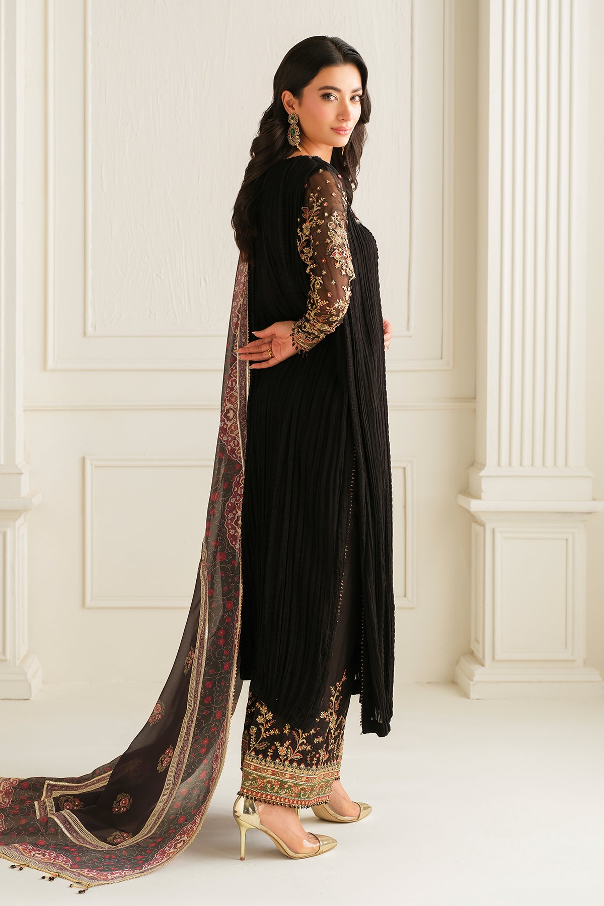 EMBROIDERED CHIFFON PR-1014