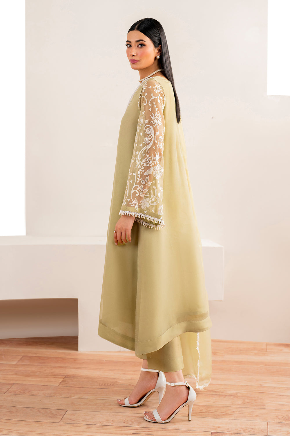 Zaria by Meeral Pret Embroidered Raw Silk 3 Piece Chently - Festive Collection