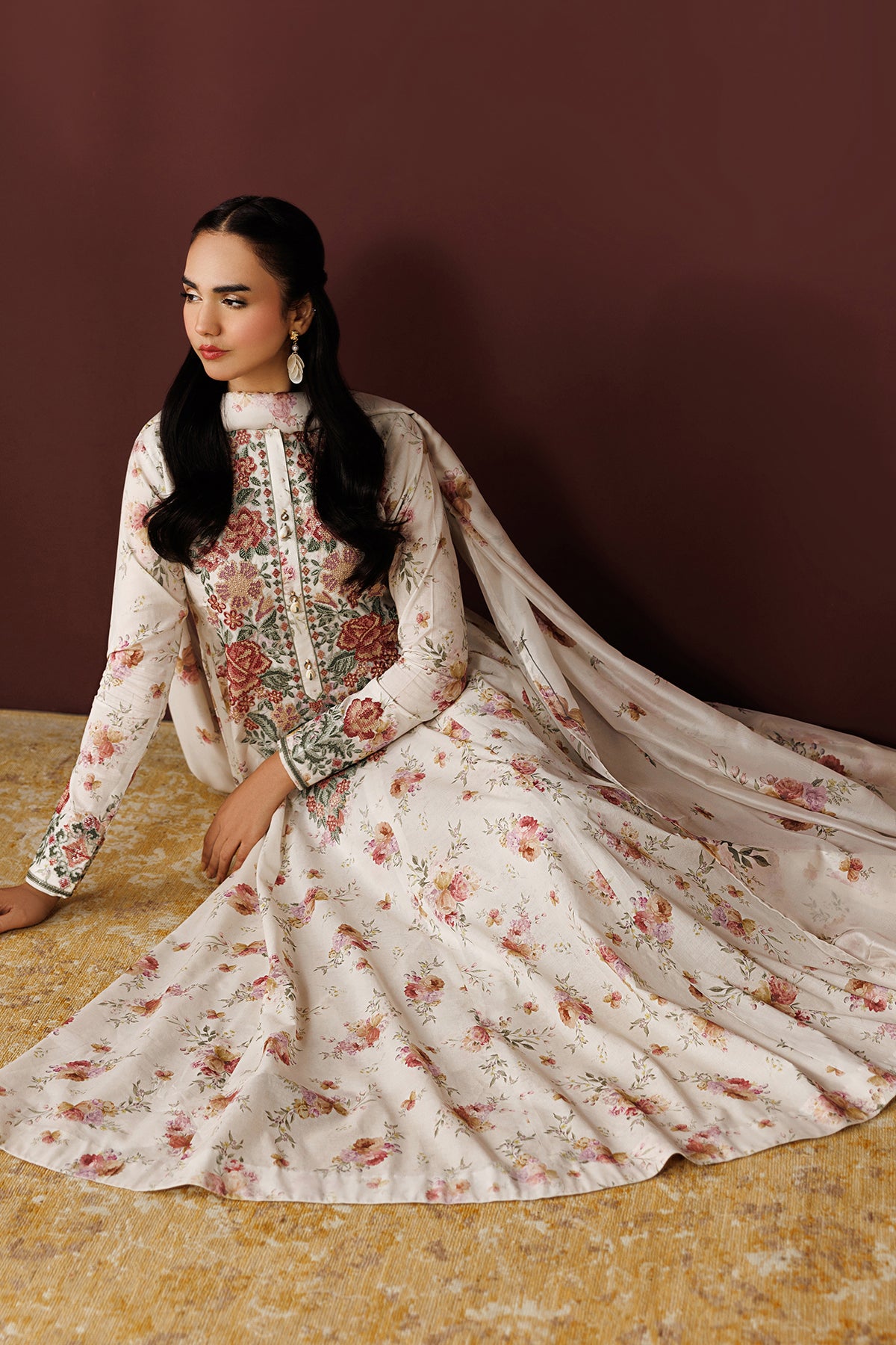 EMBROIDERED PRINTED LAWN PR-1261