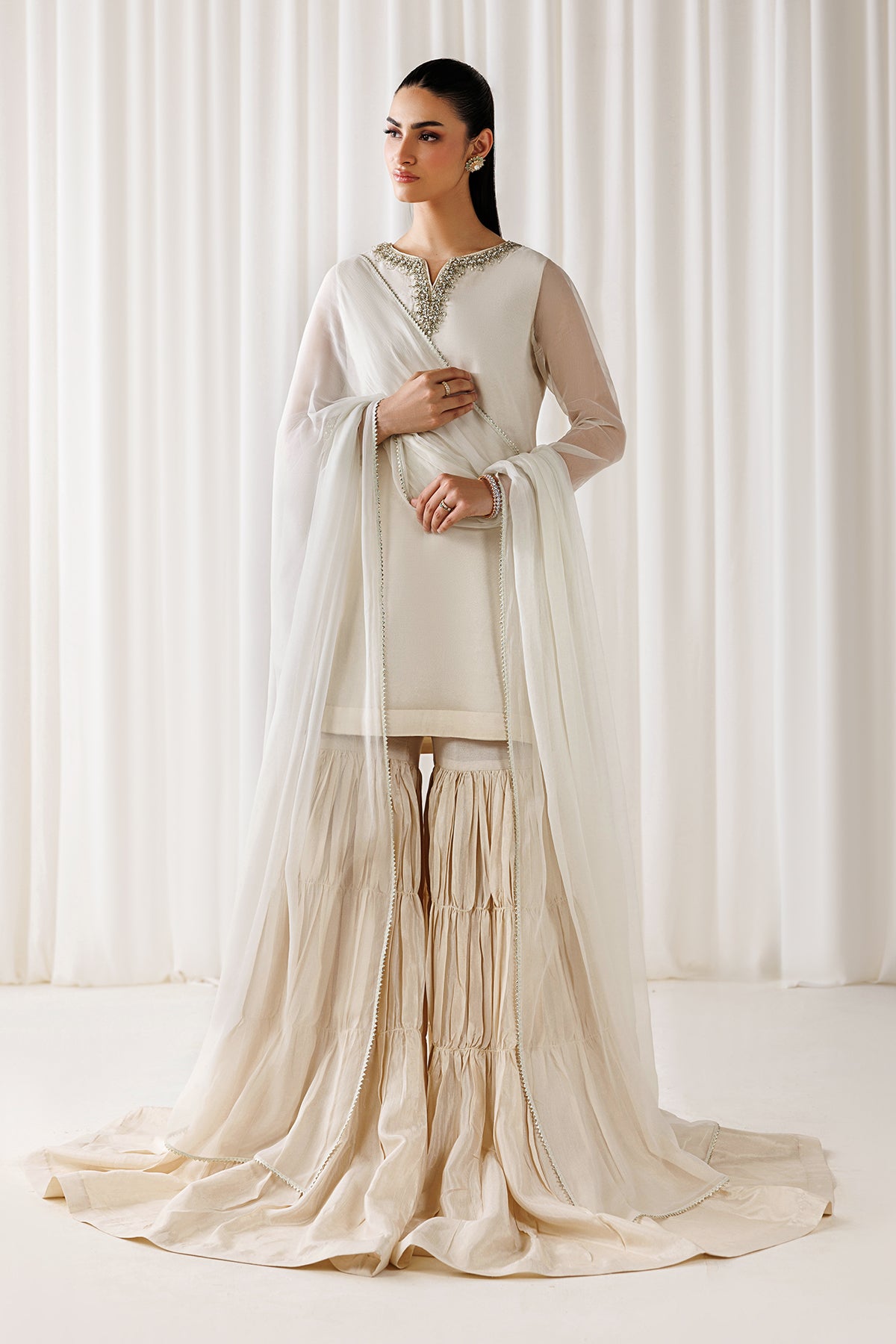 EMBROIDERED CHIFFON EN-1293