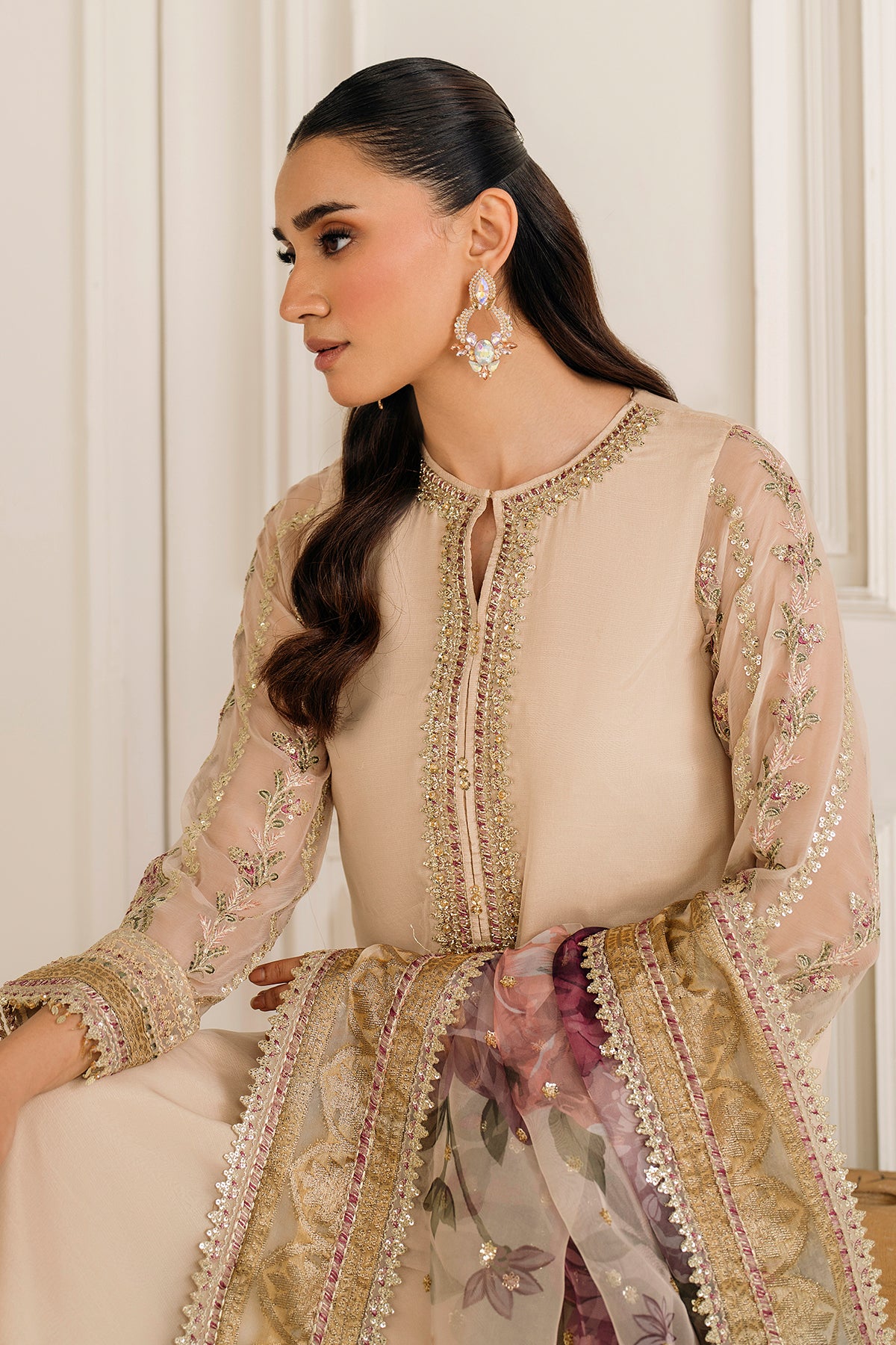 EMBROIDERED CHIFFON PR-1137