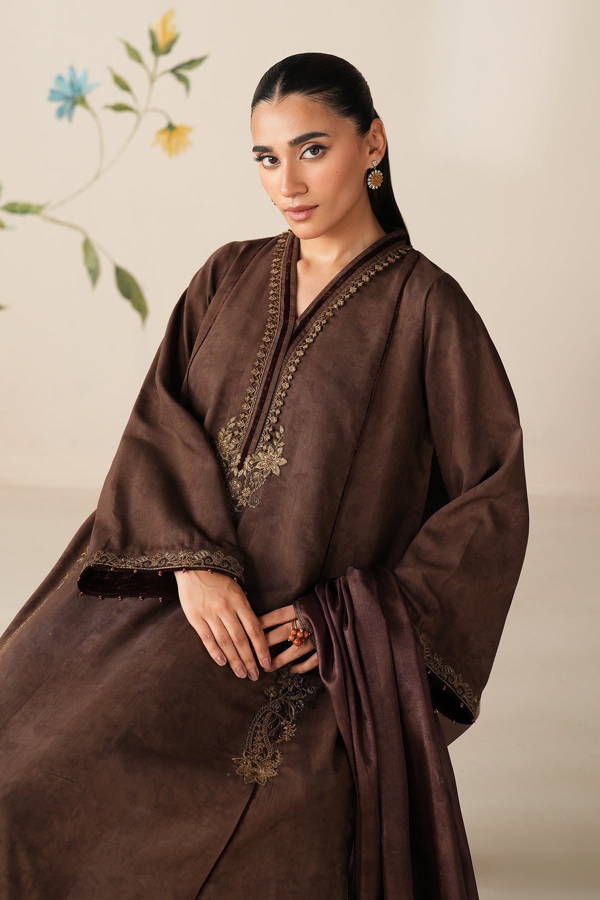 EMBROIDERED PRINTED VISCOSE PR-1188