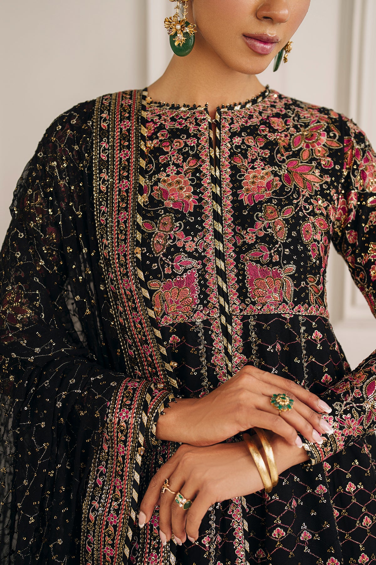 EMBROIDERED CHIFFON SF-4156