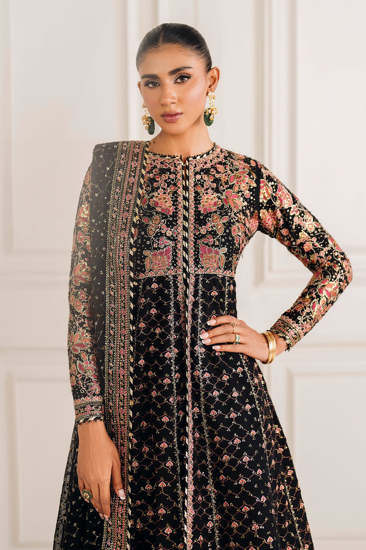 EMBROIDERED CHIFFON SF-4156