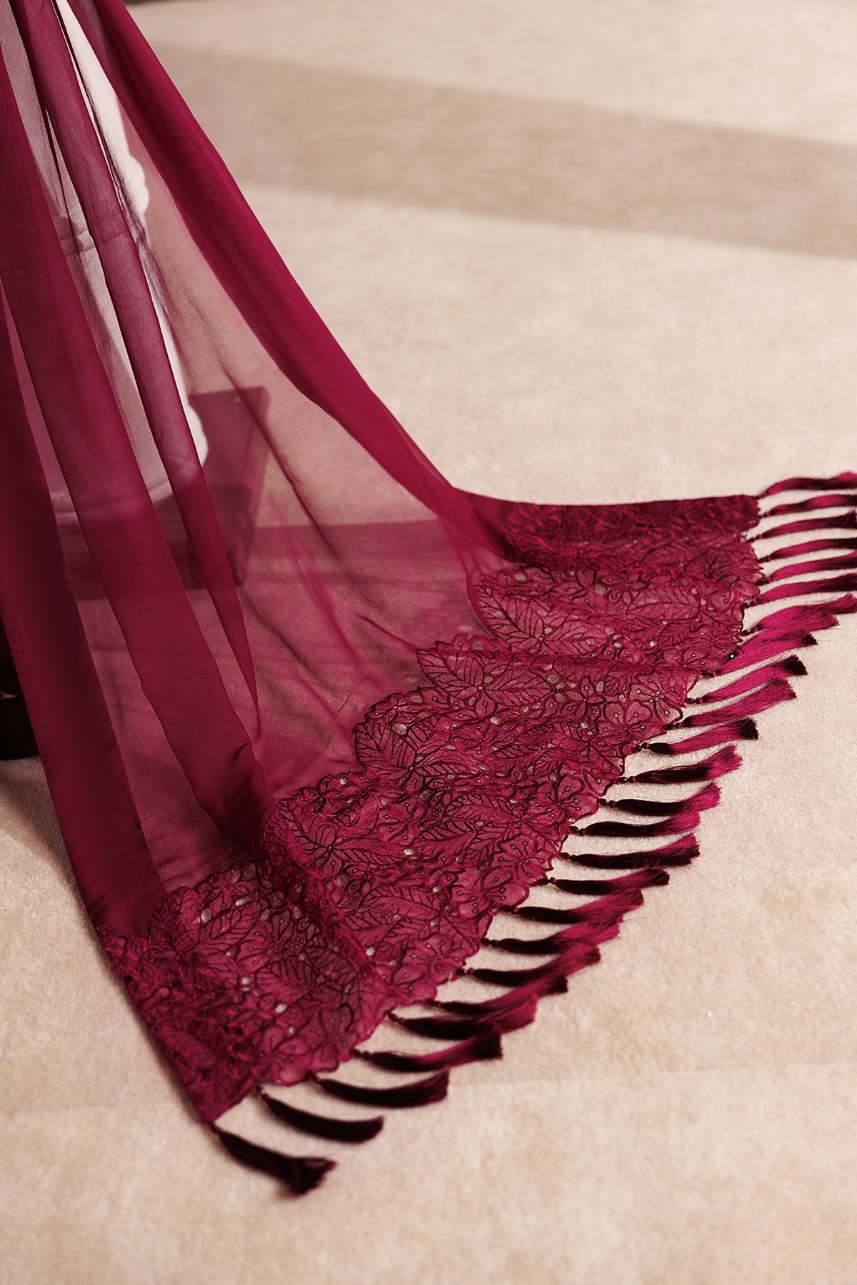EMBROIDERED CHIFFON SAREE EN-1395