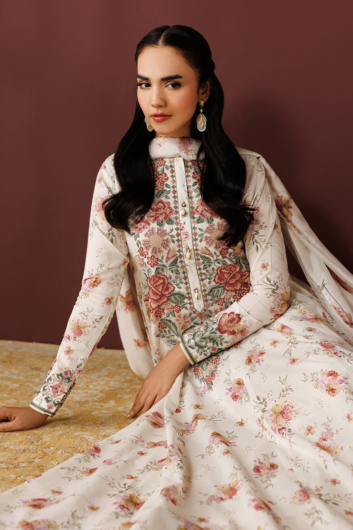 EMBROIDERED PRINTED LAWN PR-1261