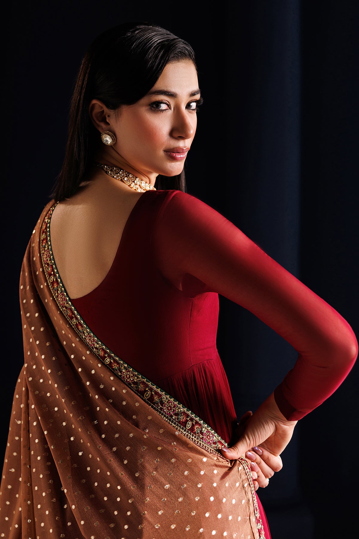 EMBROIDERED CHIFFON PR-1315