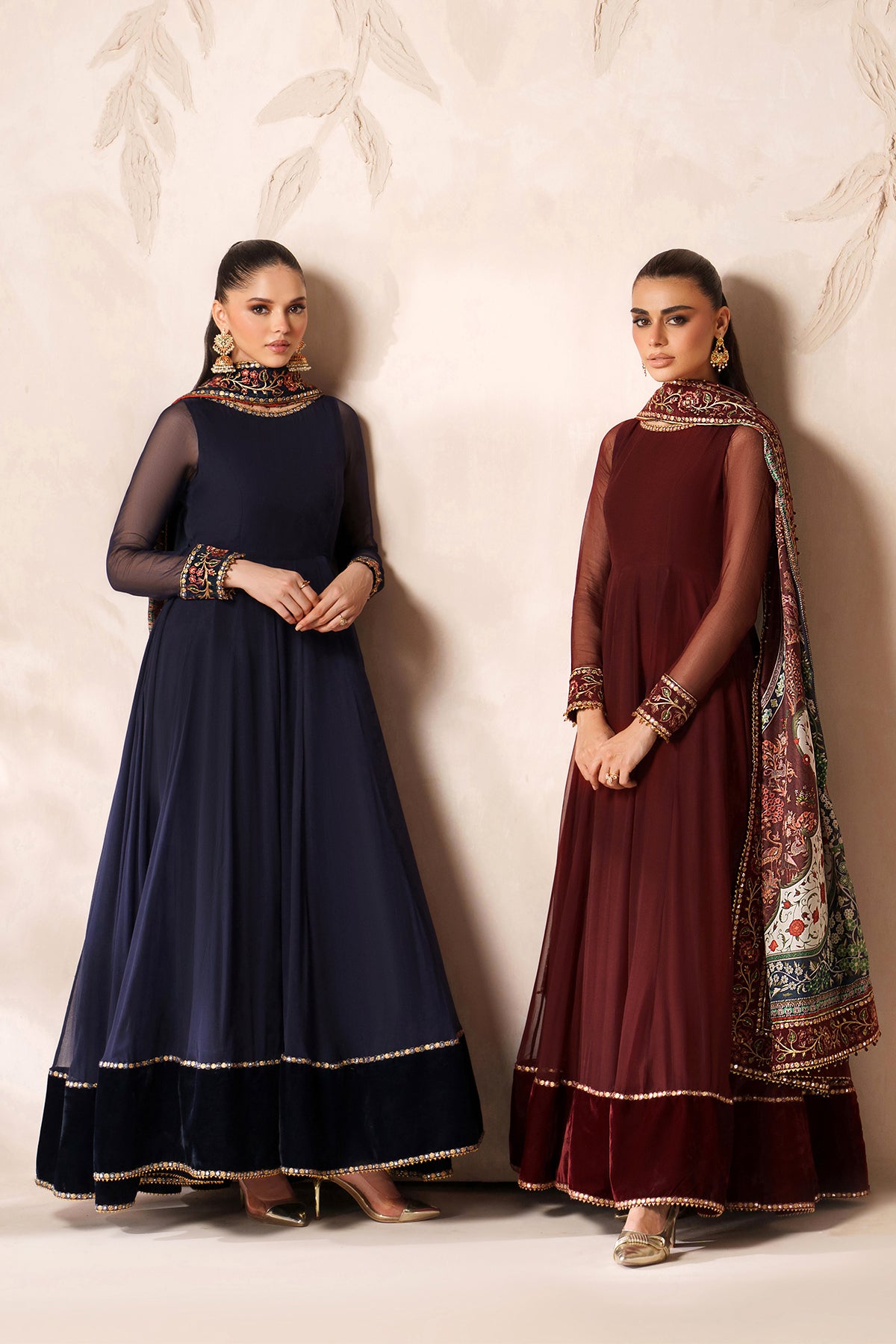 EMBROIDERED CHIFFON PR-1204