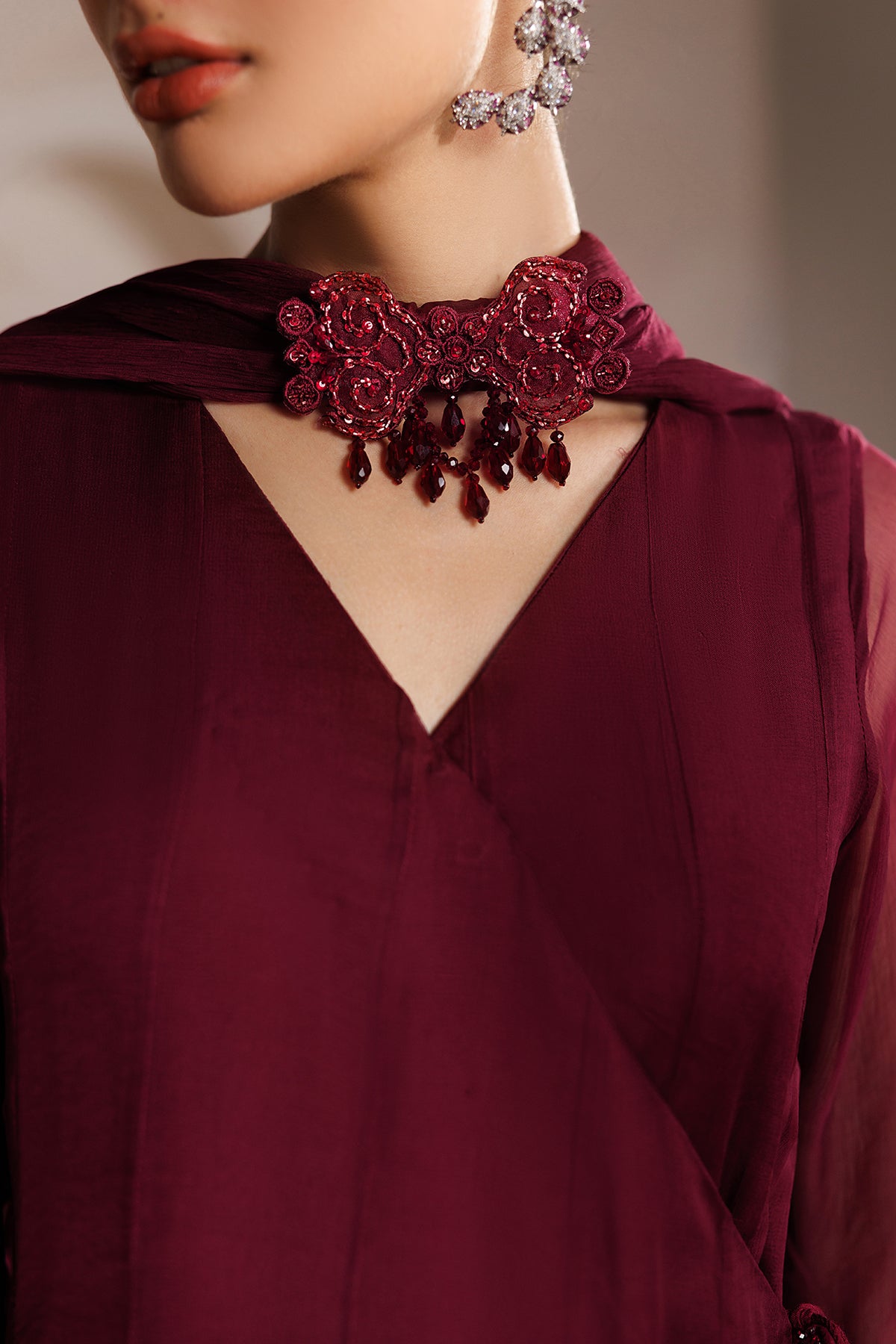 EMBROIDERED CHIFFON PR-1400