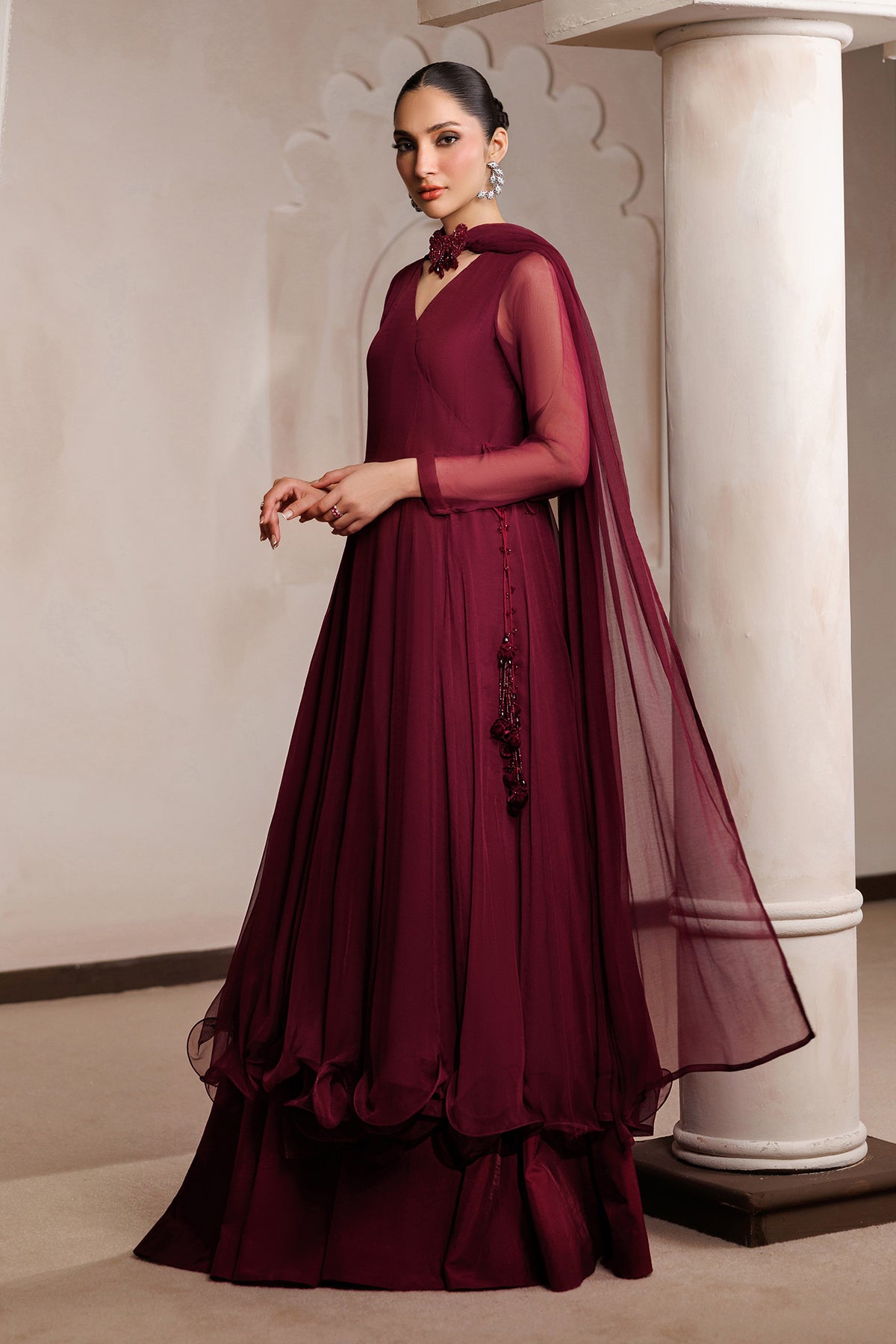 EMBROIDERED CHIFFON PR-1400