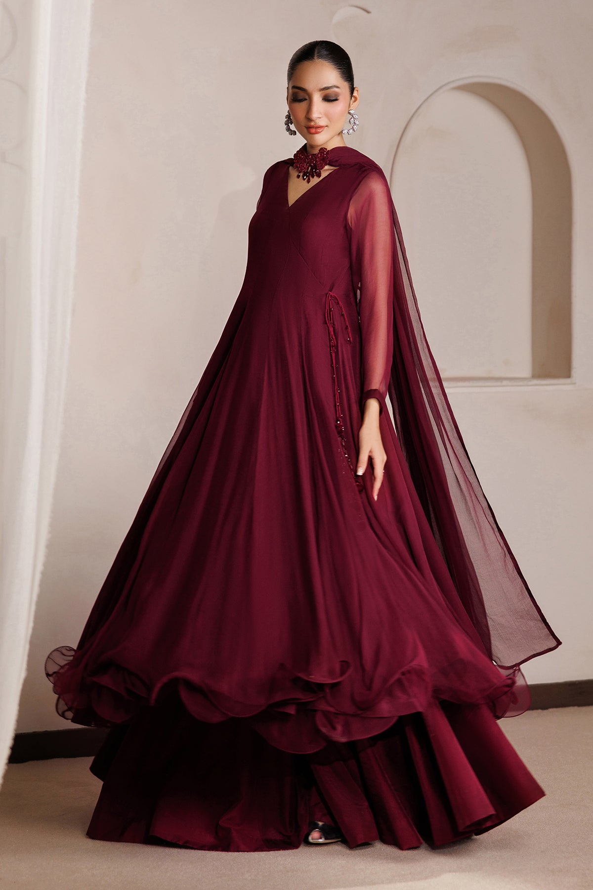 EMBROIDERED CHIFFON PR-1400