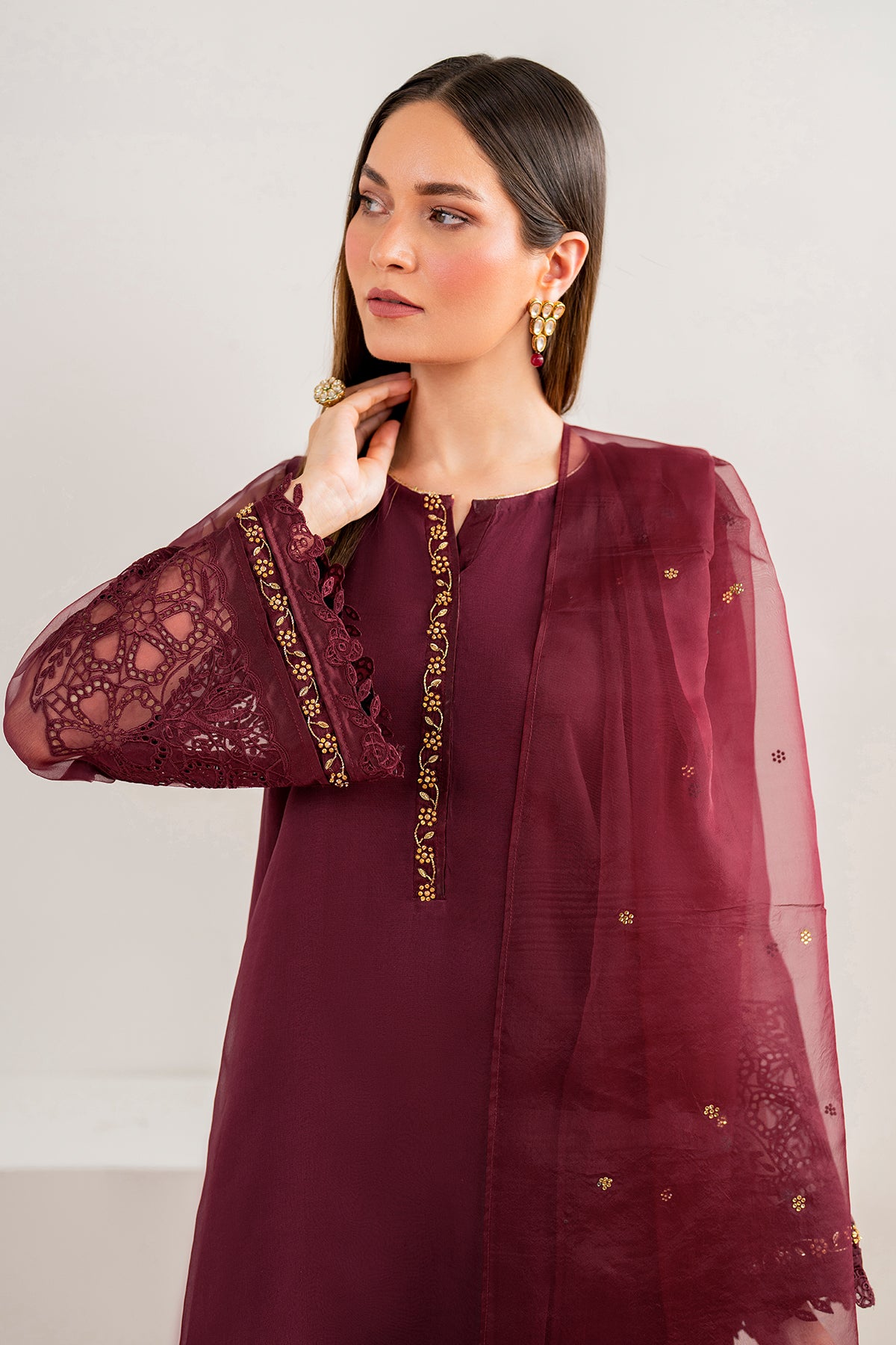 EMBROIDERED CHIFFON PR-981