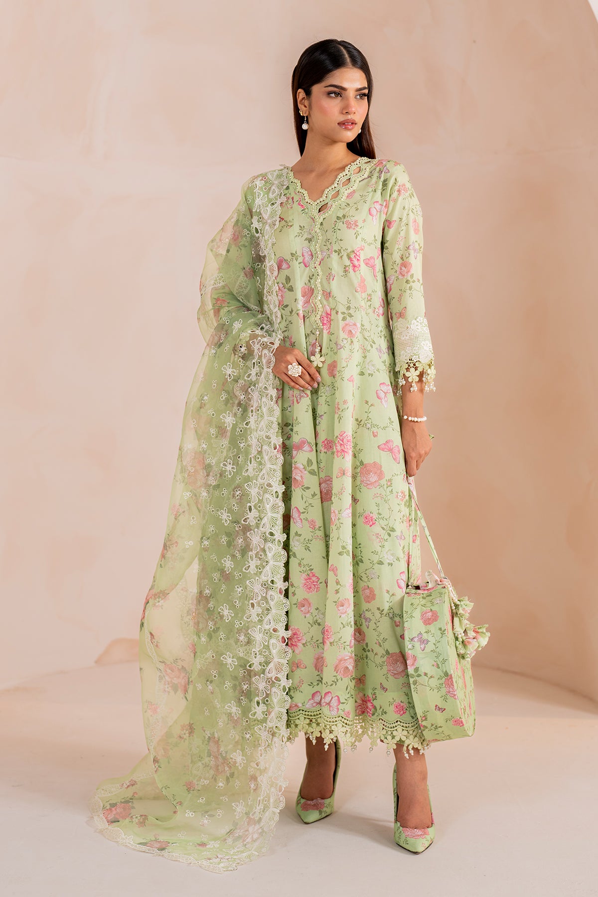 EMBROIDERED PRINTED LAWN UF-711