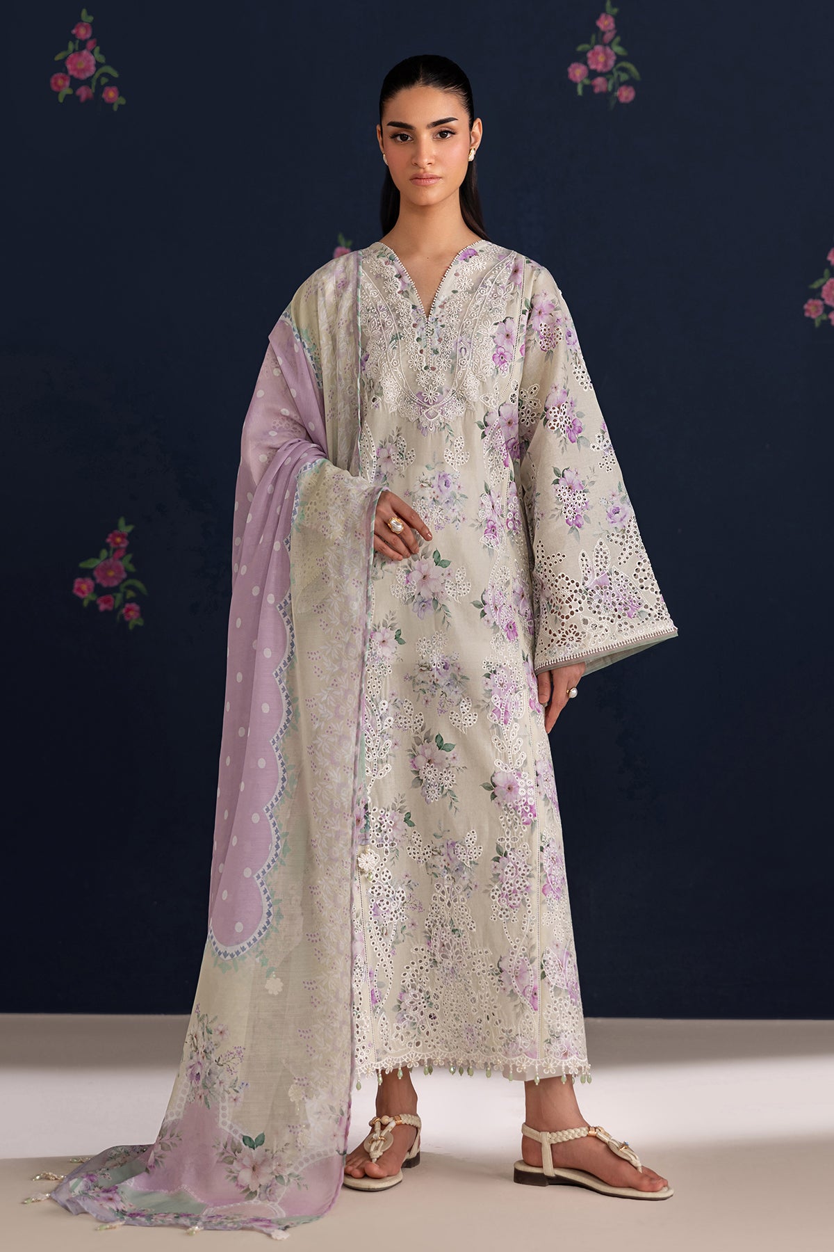EMBROIDERED LAWN UF-4470
