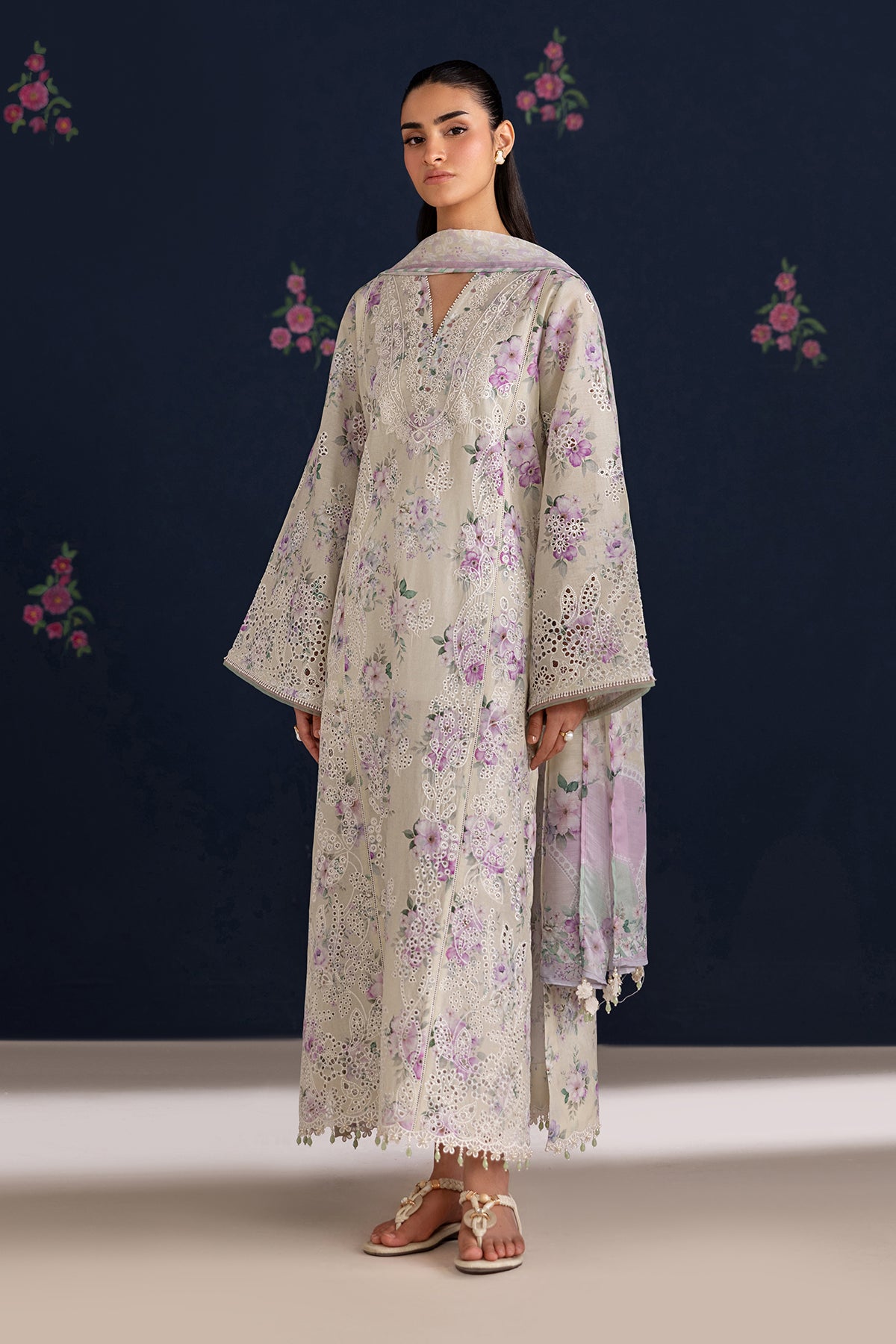 EMBROIDERED LAWN UF-4470