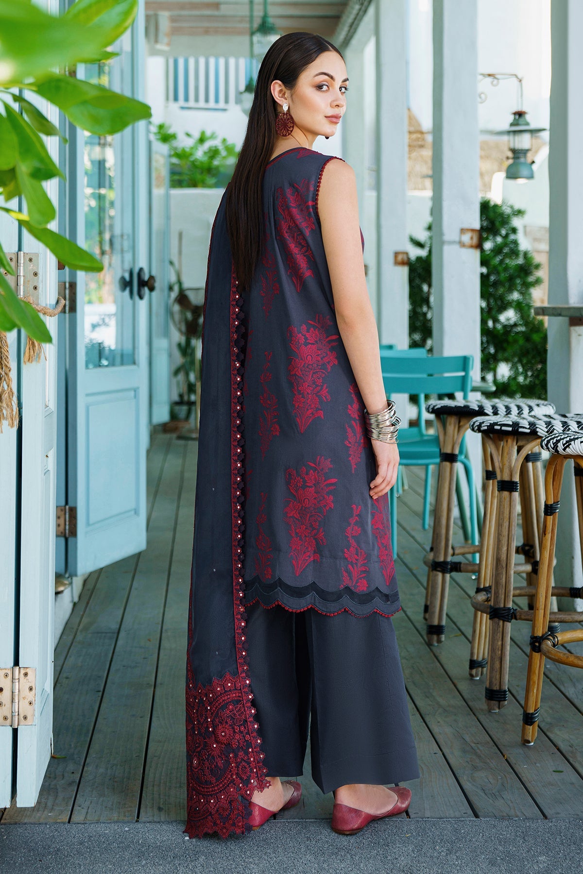 EMBROIDERED JACQUARD LAWN SF-567