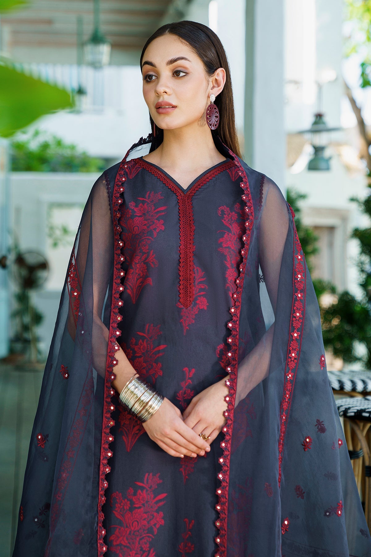 EMBROIDERED JACQUARD LAWN SF-567