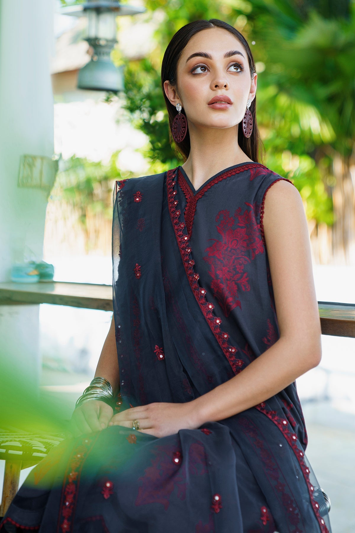 EMBROIDERED JACQUARD LAWN SF-567