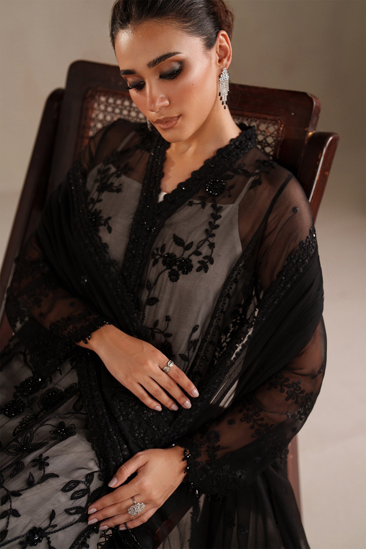 EMBROIDERED CHIFFON UF-4365