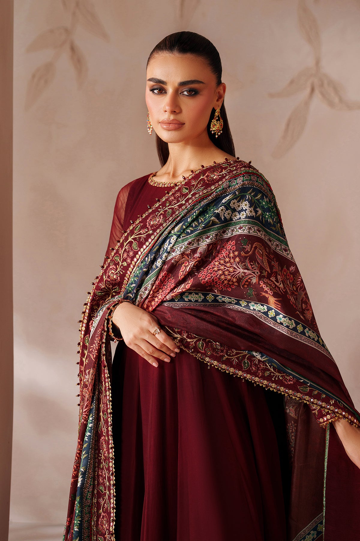 EMBROIDERED CHIFFON PR-1204