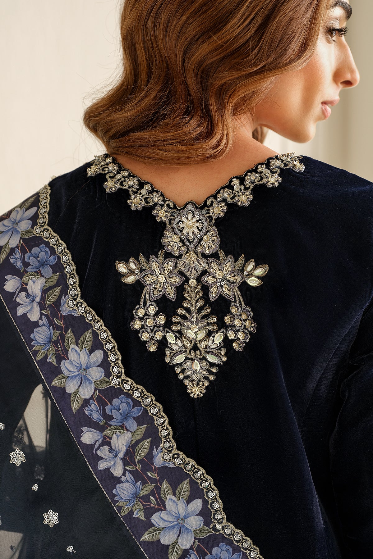 EMBROIDERED VELVET PR-1015