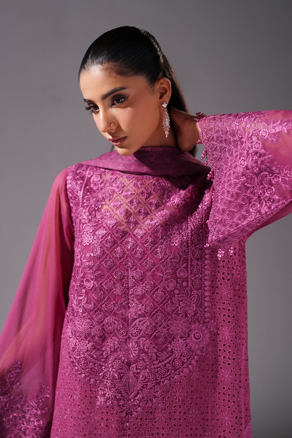 EMBROIDERED CHIFFON PR-1242