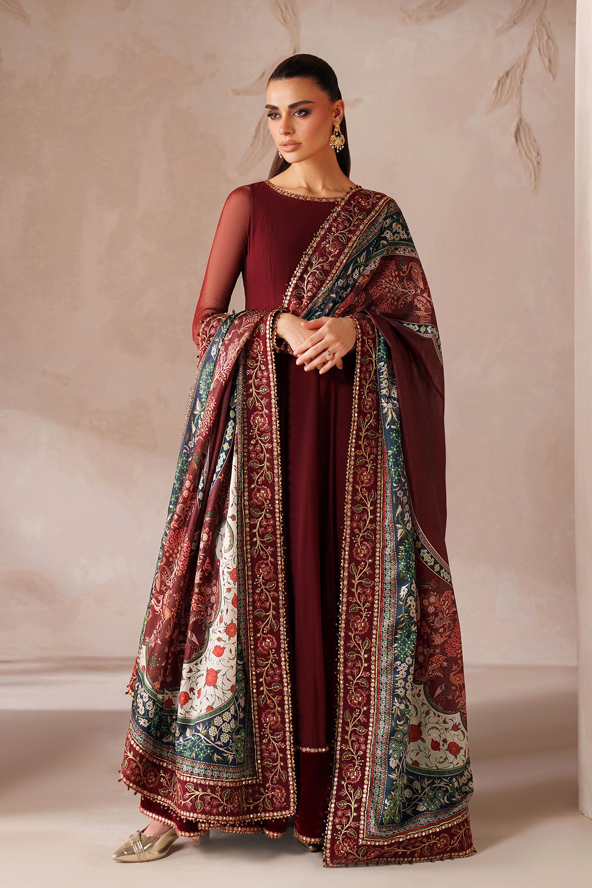 EMBROIDERED CHIFFON PR-1204