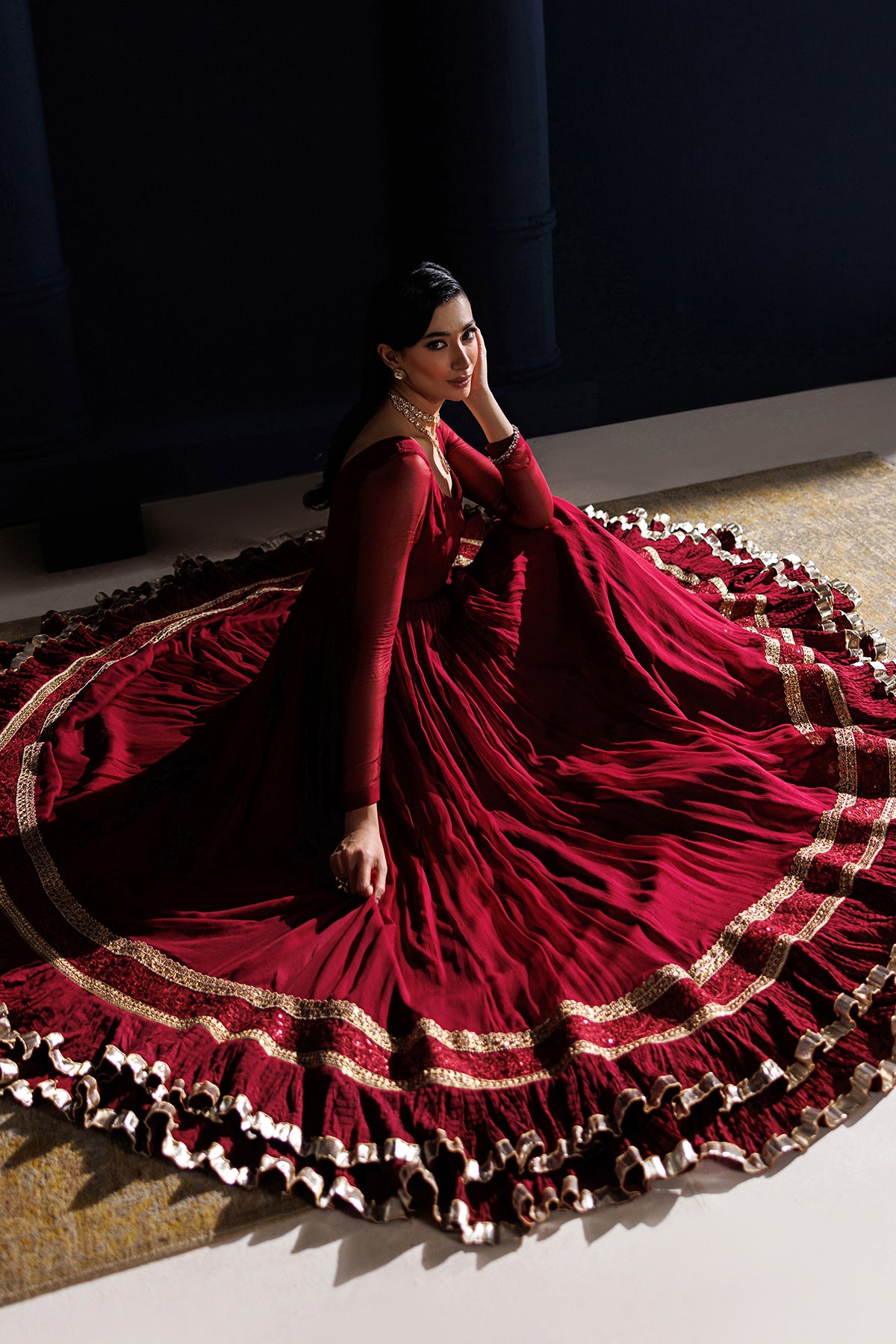 EMBROIDERED CHIFFON PR-1315