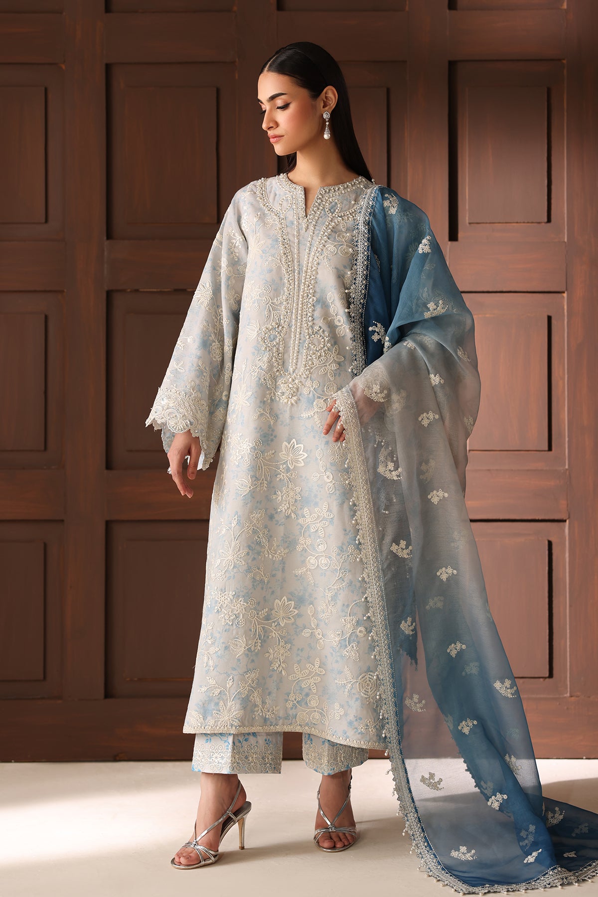 EMBROIDERED COTTON NET SF-4485
