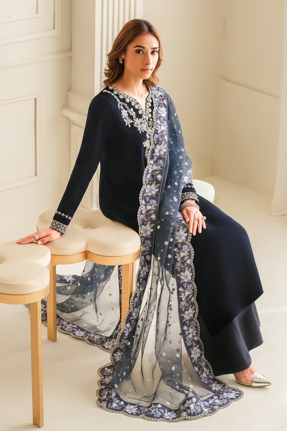 EMBROIDERED VELVET PR-1015