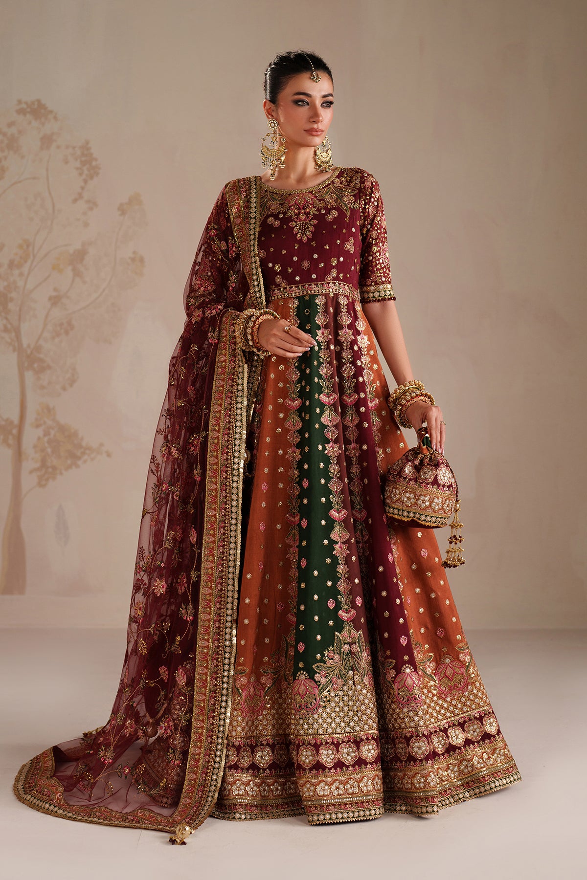 EMBROIDERED RAW SILK SF-4366