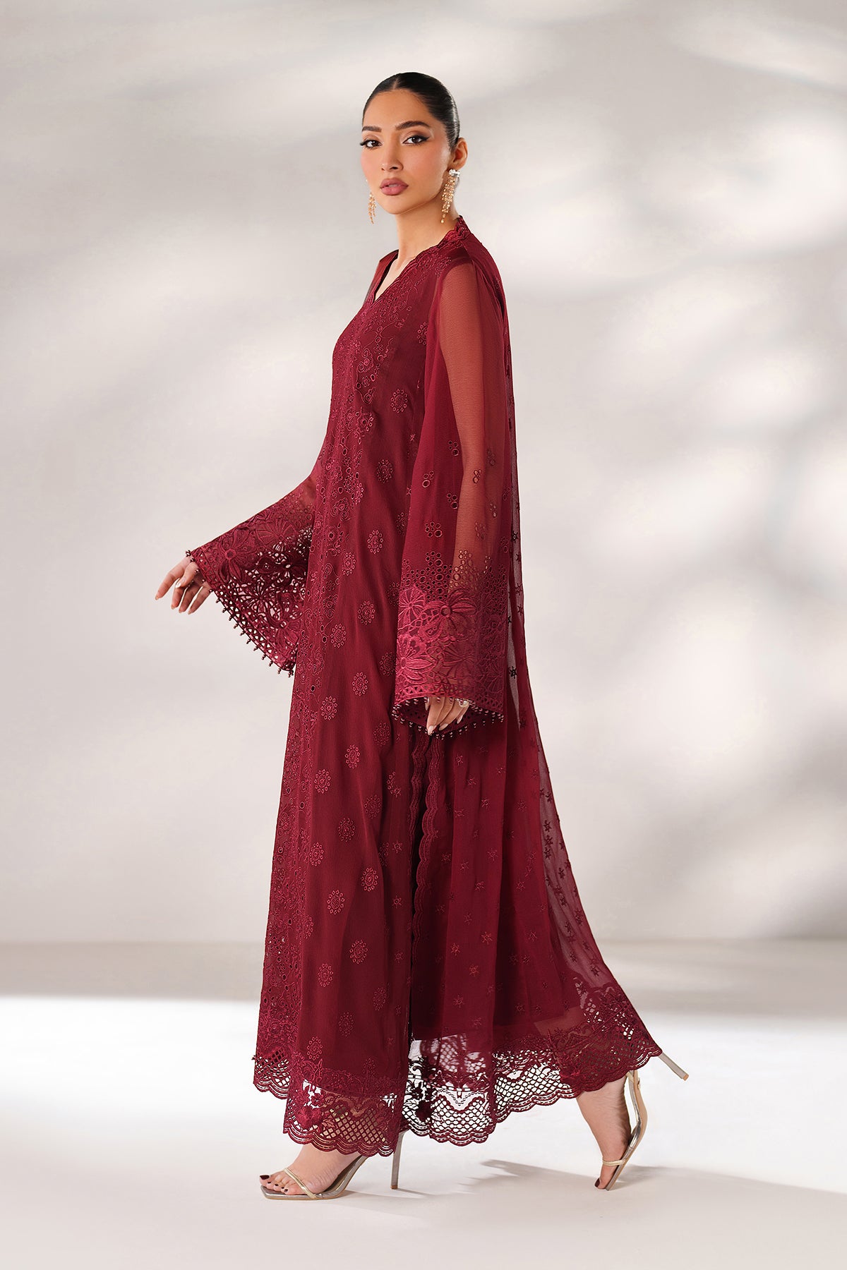 EMBROIDERED CHIFFON PR-1245