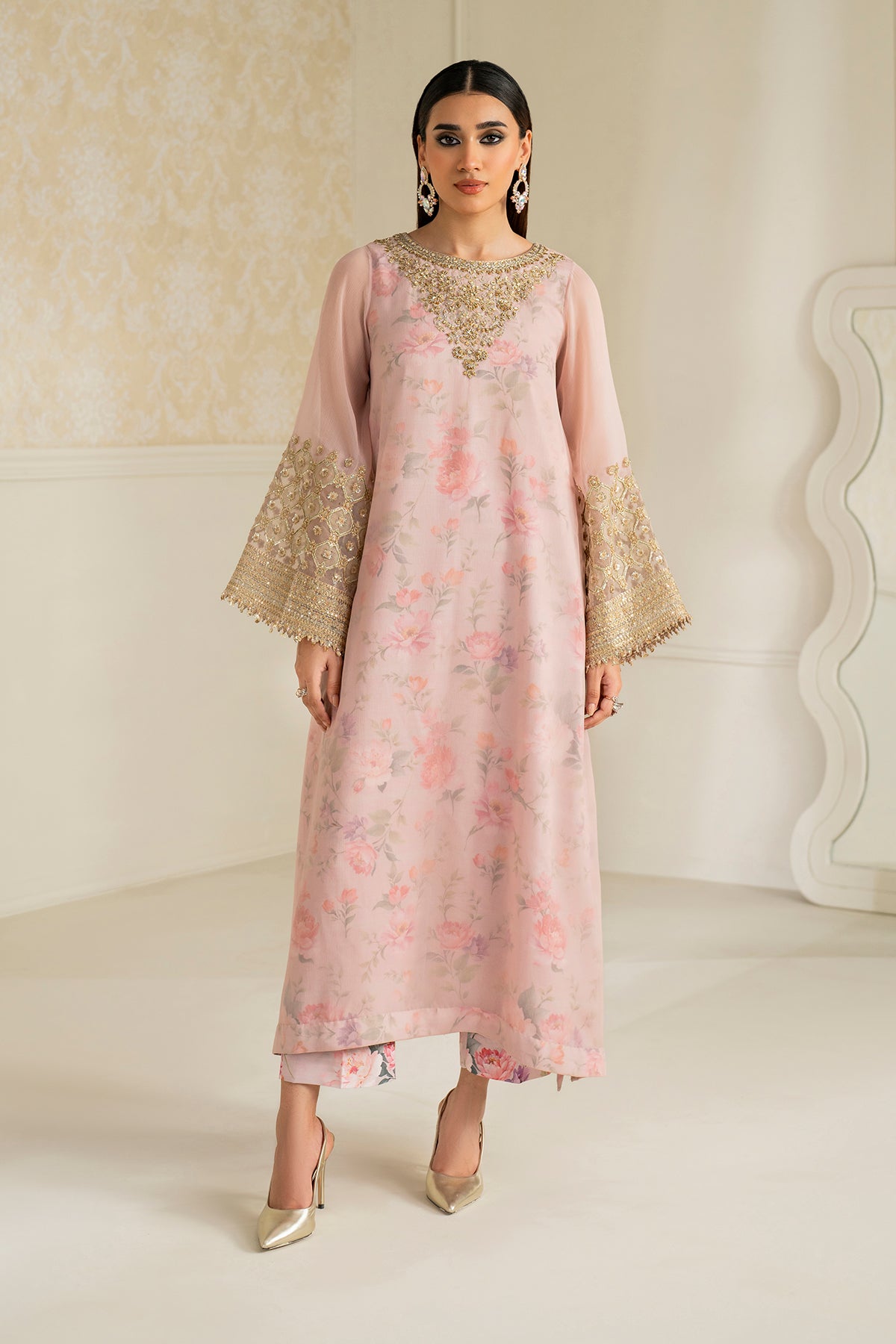 EMBROIDERED CHIFFON PR-1142