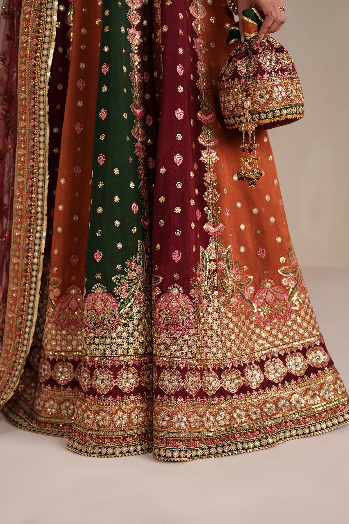 EMBROIDERED RAW SILK UF-4366